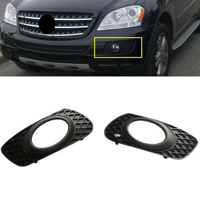Left & Right Front Bumper Fog Light Cover Cap for Mercedes W164