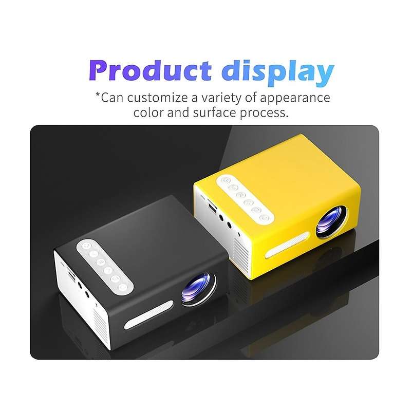 T300 Mini Projector Home Theater Media Audio Player (yellow)eu Plug