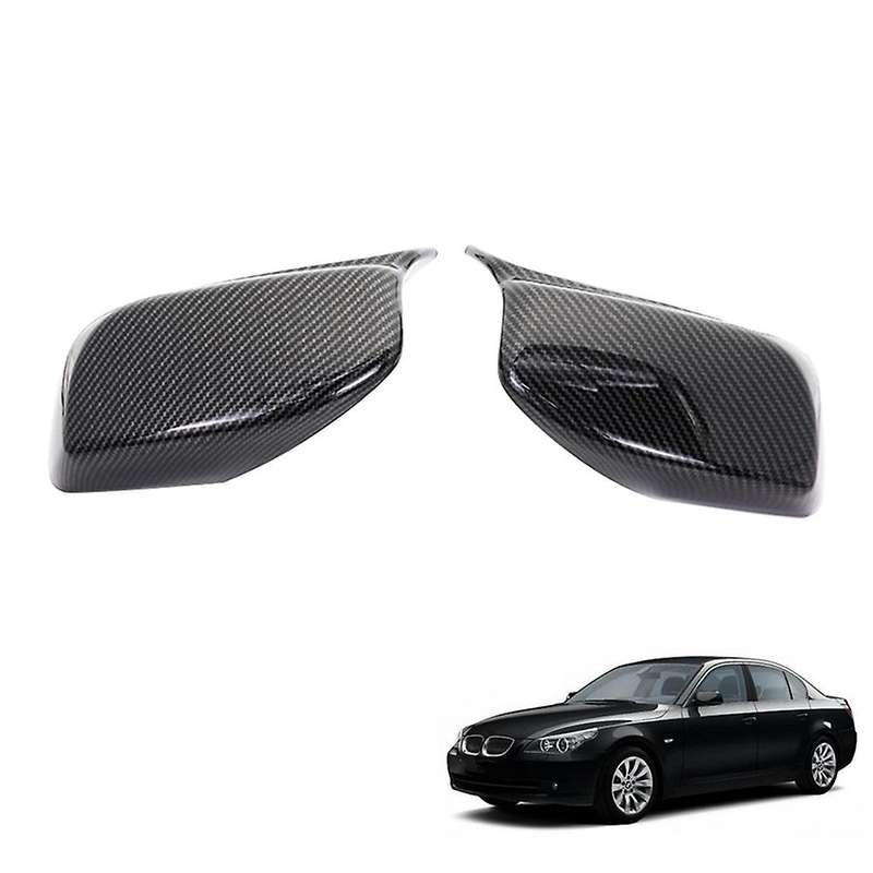 Car Carbon Fiber Rearview Side Glass Mirror Cover Trim