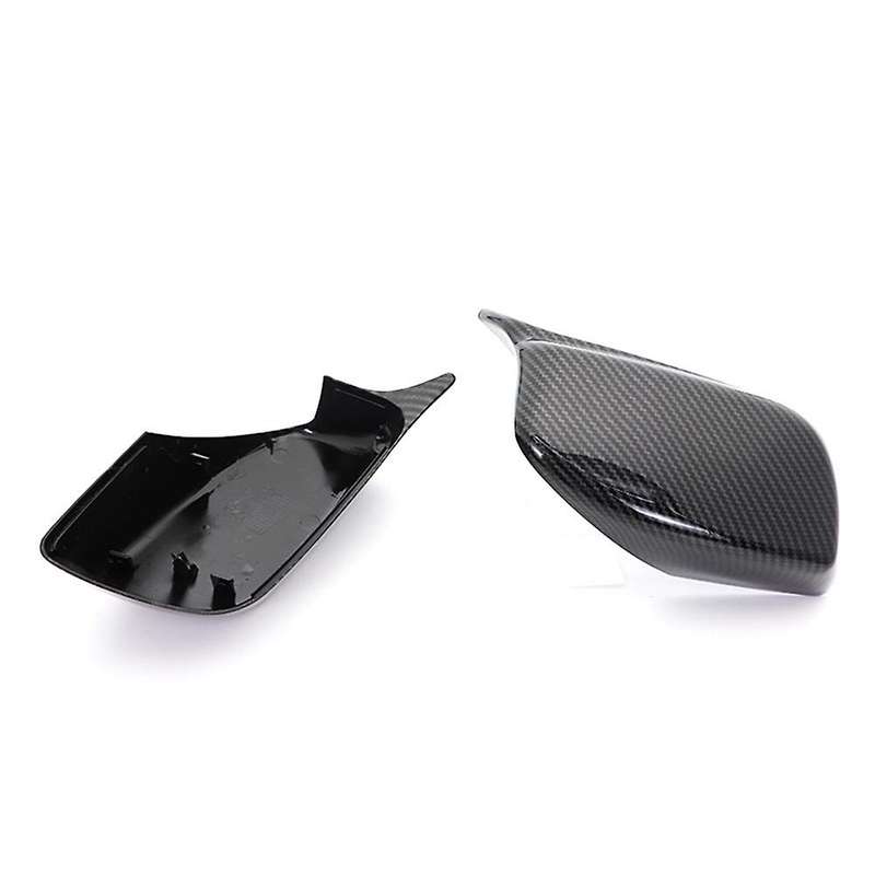 Car Carbon Fiber Rearview Side Glass Mirror Cover Trim