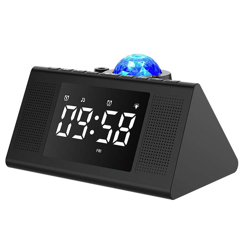 Starry Sky Projection Alarm Clock Table Electronic Projector Clock