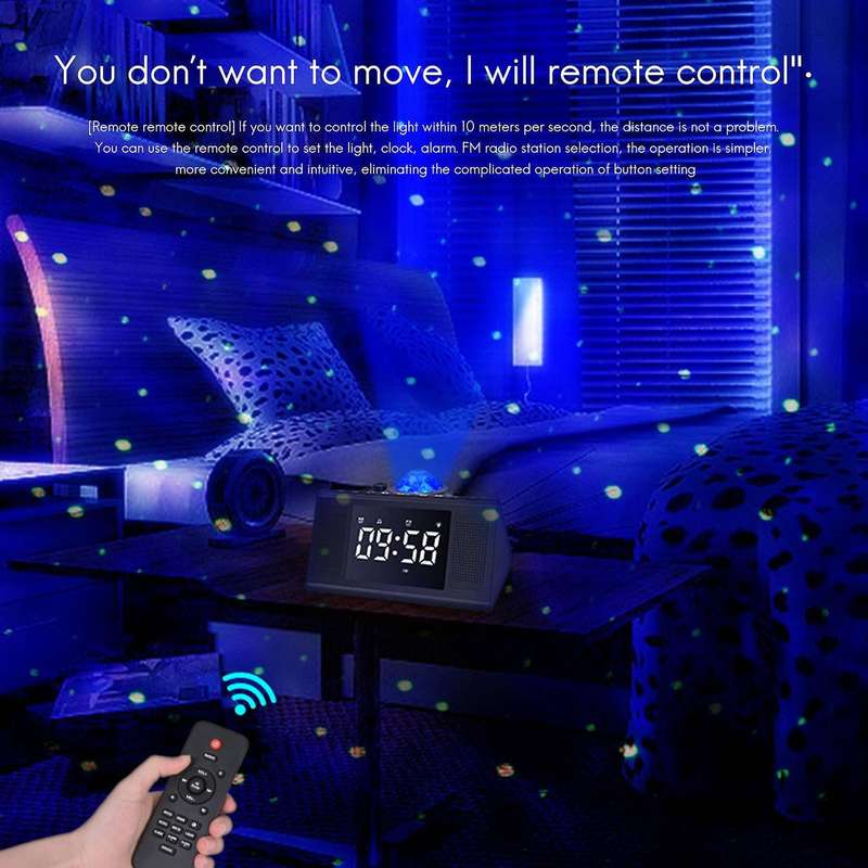Starry Sky Projection Alarm Clock Table Electronic Projector Clock