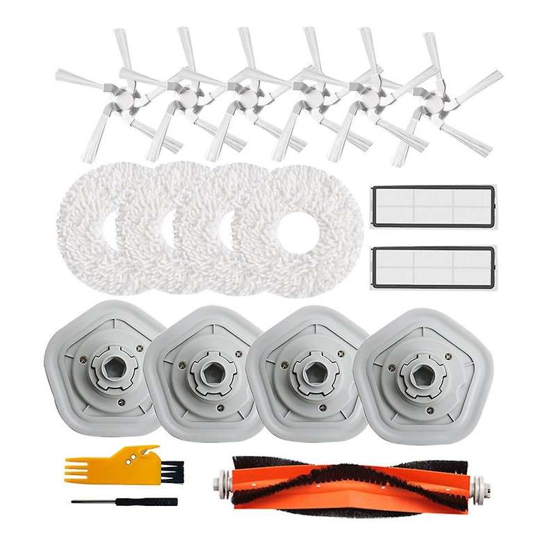 19pcs Washable Hepa Filter Mop Cloth Main Side Brush Accessories Kit