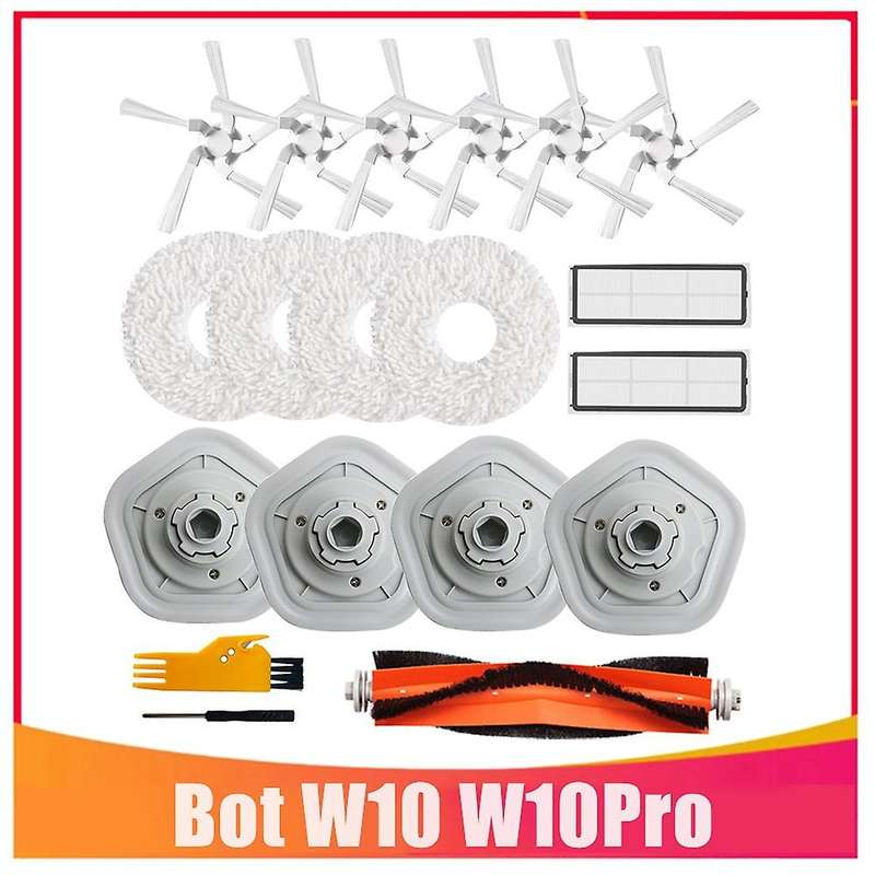 19pcs Washable Hepa Filter Mop Cloth Main Side Brush Accessories Kit