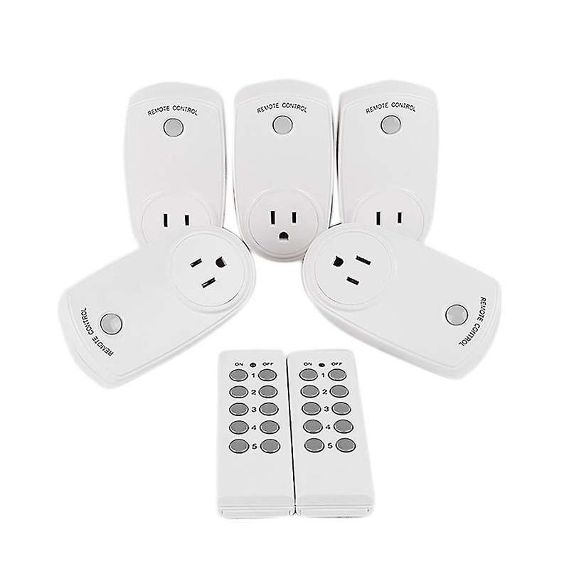 7 Pcs Remote Control Smart Electrical Outlet Switch Set Us Plug
