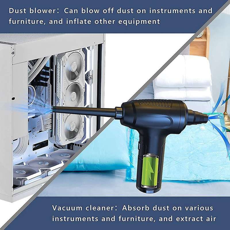 Compressed Air Duster, 2-in-1 Vacuum ,keyboard Cleaner, 50,000rmp