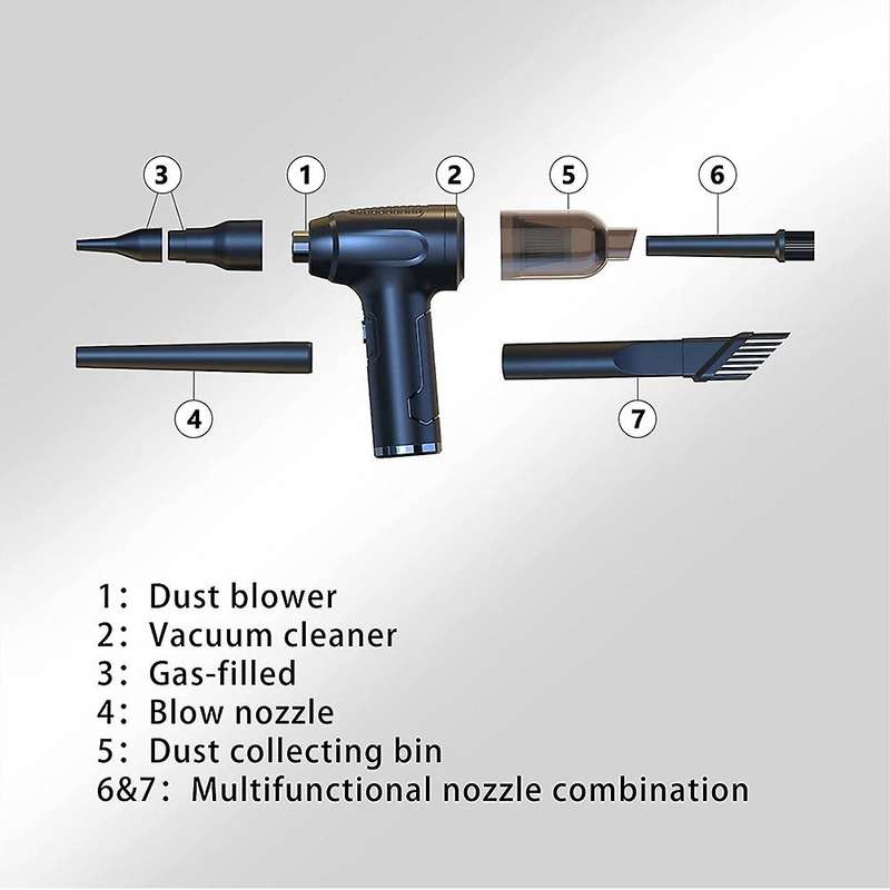 Compressed Air Duster, 2-in-1 Vacuum ,keyboard Cleaner, 50,000rmp