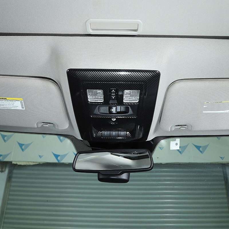 Front Rear Reading Lamp Stickers for Dodge Ram 10-15, Carbon Fiber