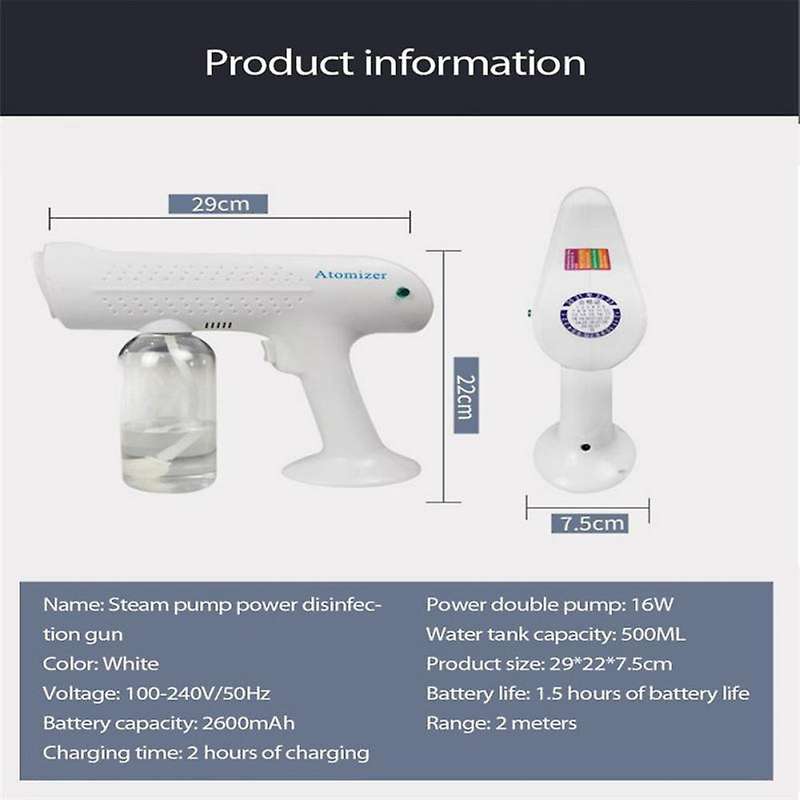 500ml Wireless Usb Charging Dynamic Nano Atomization Steam Sprayer