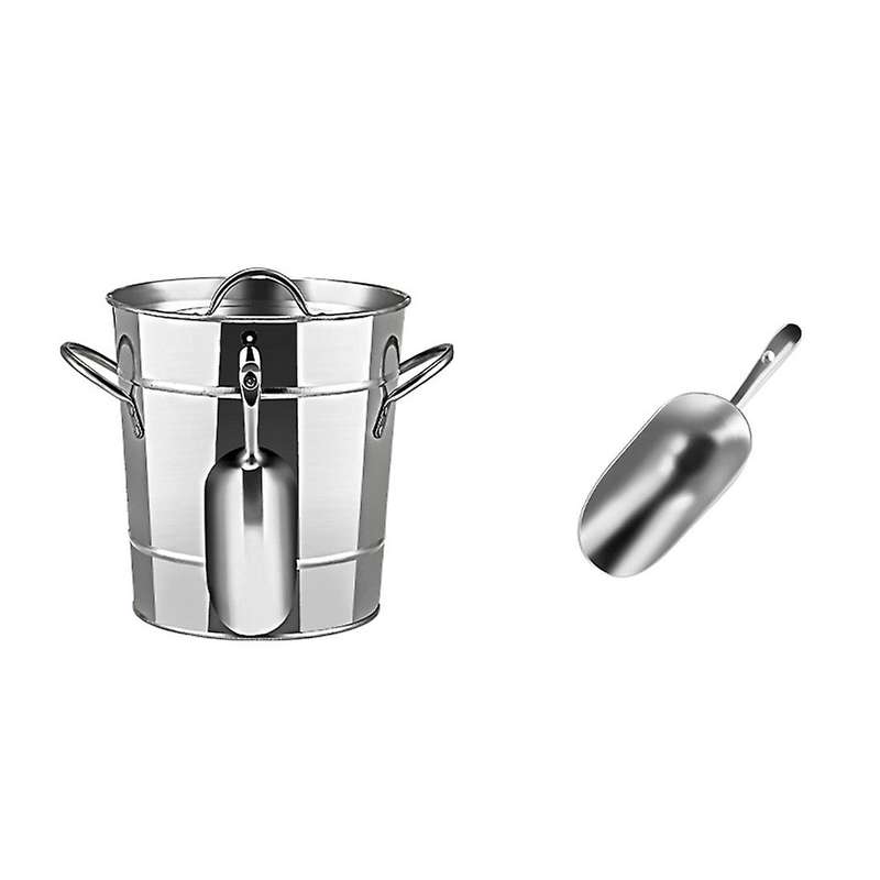 3.5l Ice Bucket with Tong and Lid Champagne Beer Bucket Bar Tool D