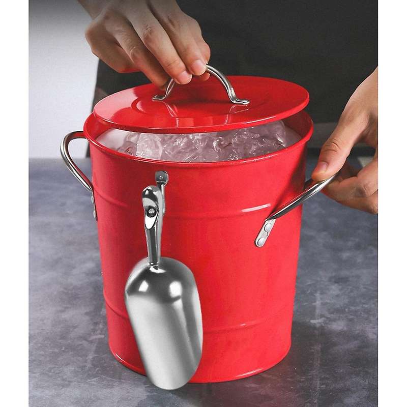 3.5l Ice Bucket with Tong and Lid Champagne Beer Bucket Bar Tool E