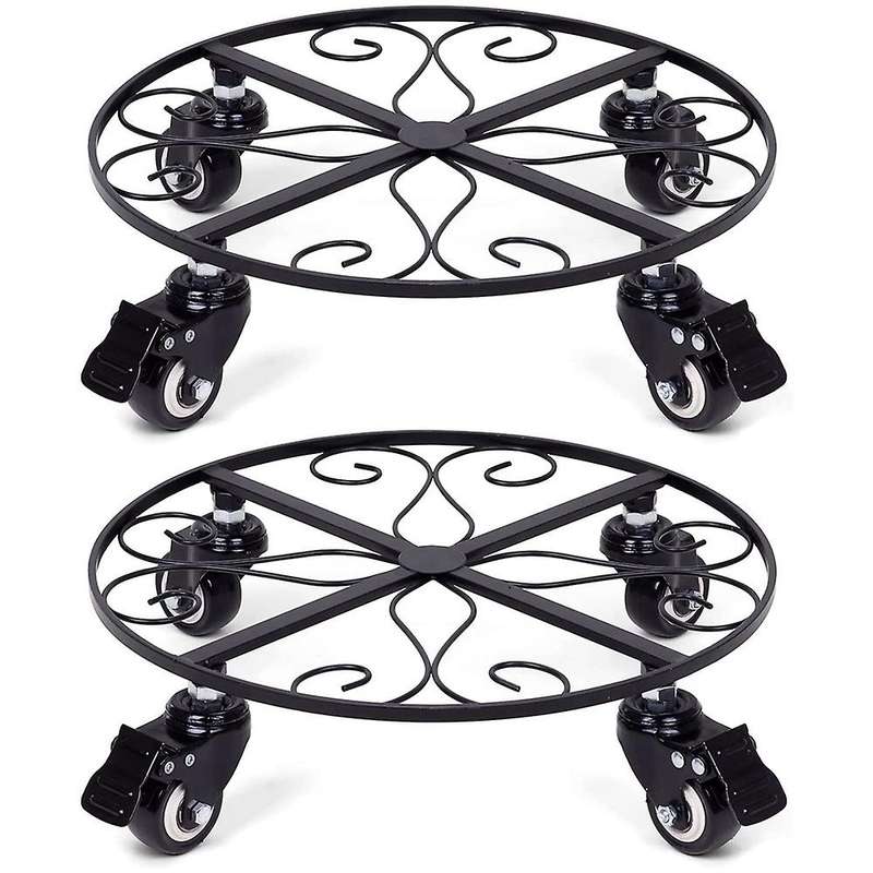 12inch Plant Stand with Wheels for Large Pots Flower Pot, Pack Of 2