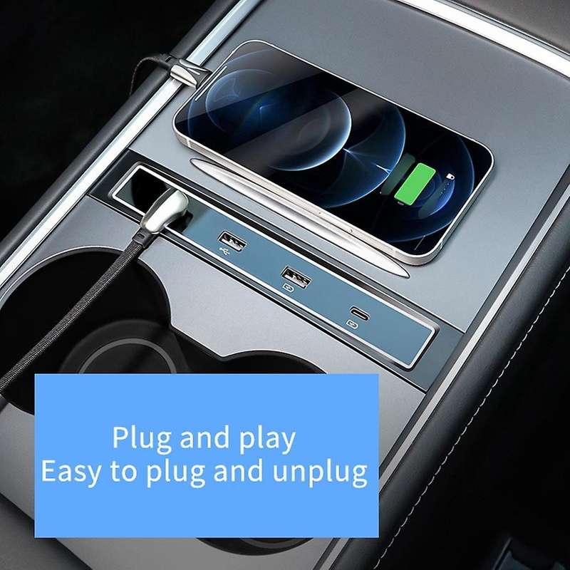 Usb Splitter Hub for 2021 Tesla Model3 / Y Speed Hub Extender Charger