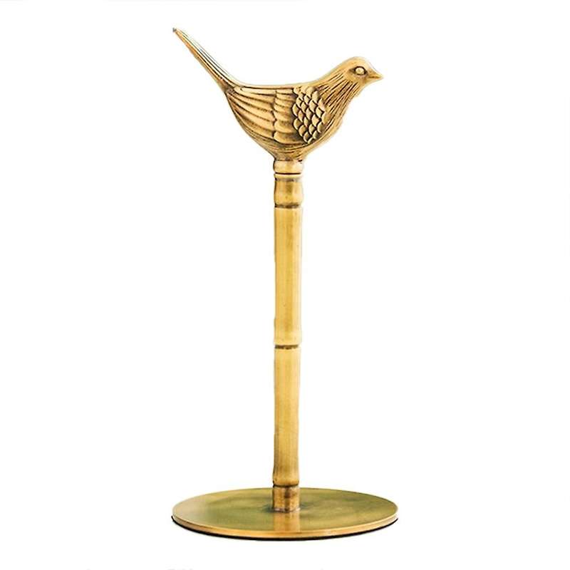 Vintage Brass Bird Tissue Holder Kitchen Roll Paper Storage A