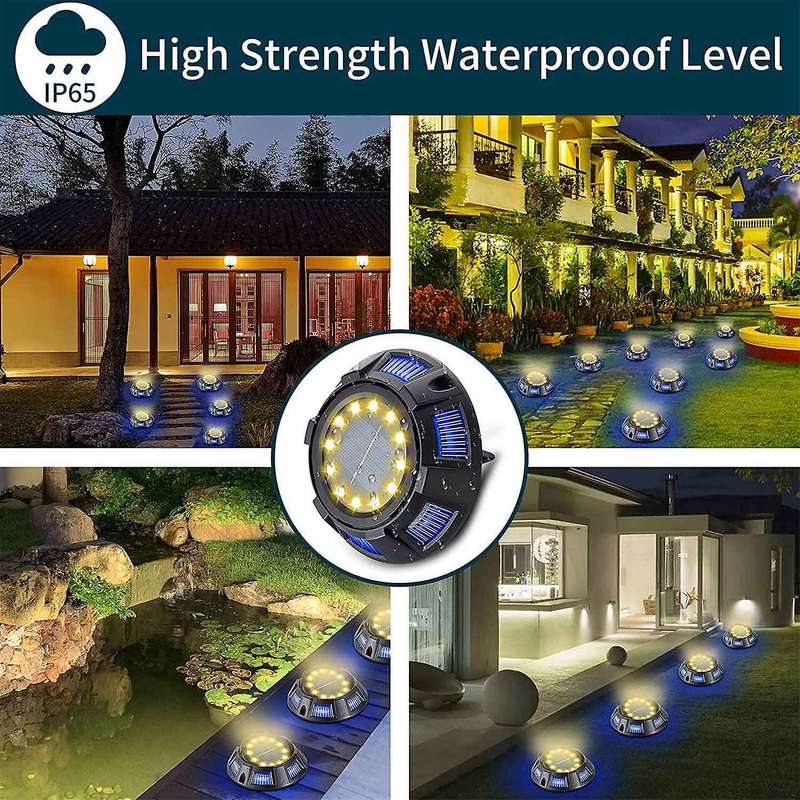 Solar Ground Lights 8pack for Patio Pathway Lawn Yard Deck Garden A