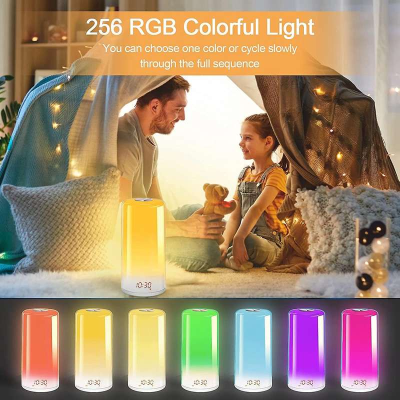 Wake Up Light Sunrise Simulation Alarm Clock for Kids Heavy Sleepers