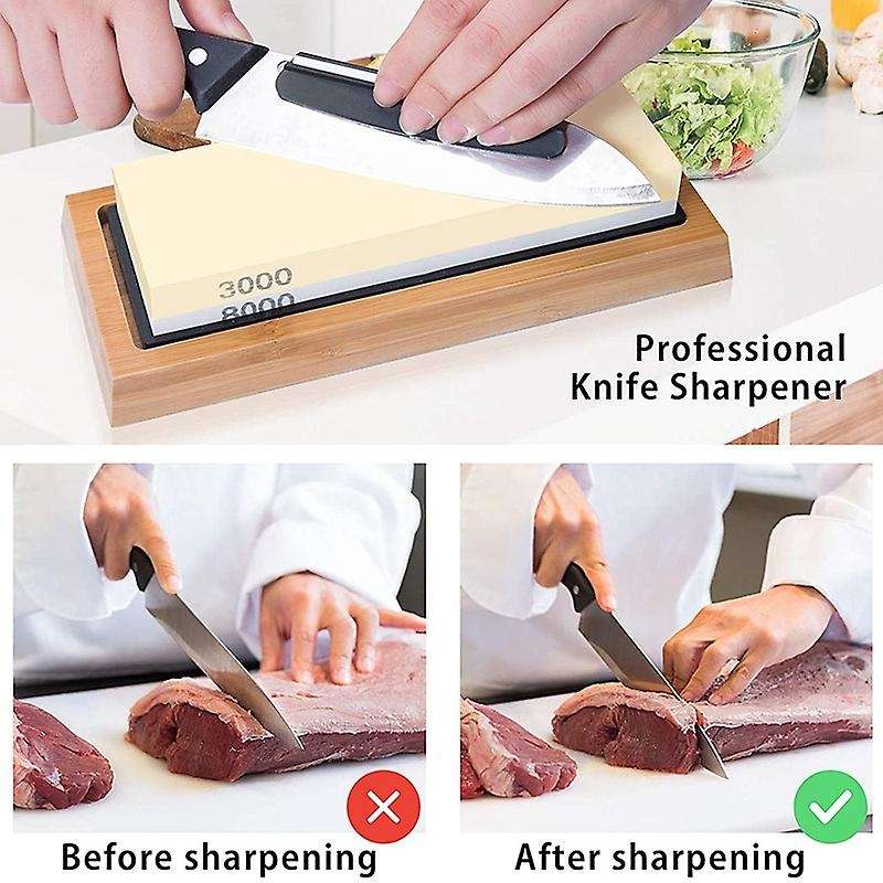 Sharpening Stone Whetstone Set 4 Side Grit 400/1000 3000/8000