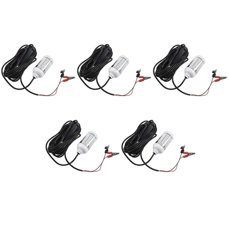 5x 12v Led Green Night Fishing Light Shad Squid Boat Fishing Light
