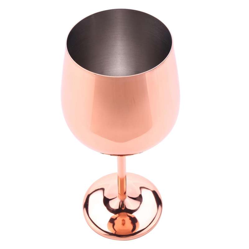 Wine Glass Set Of 4 Stainless Steel Wine Glasses,home,500ml/17 Ounces