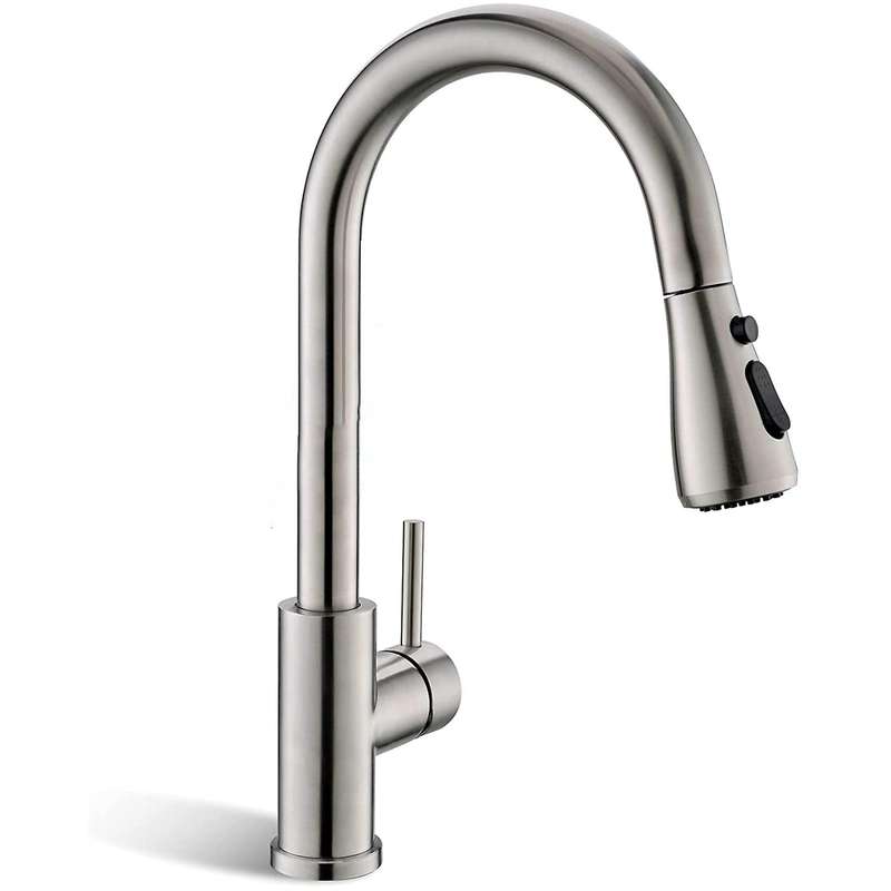 Kitchen Faucet with Pull Down Sprayer Brushed Nickel, High Arc