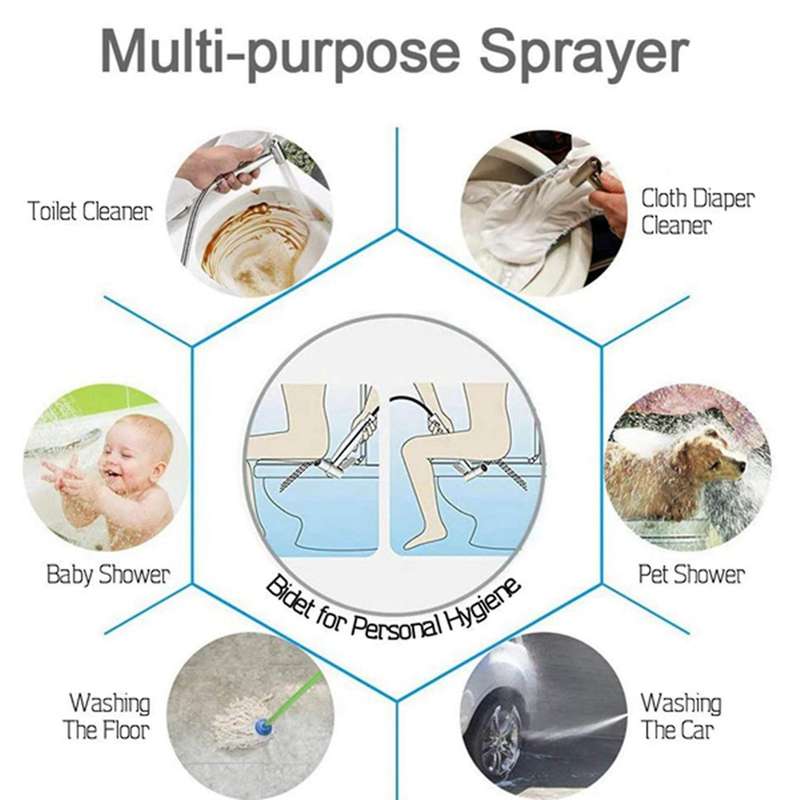 Bidet Sprayer Set for Toilet Handheld Cloth Diaper Sprayer