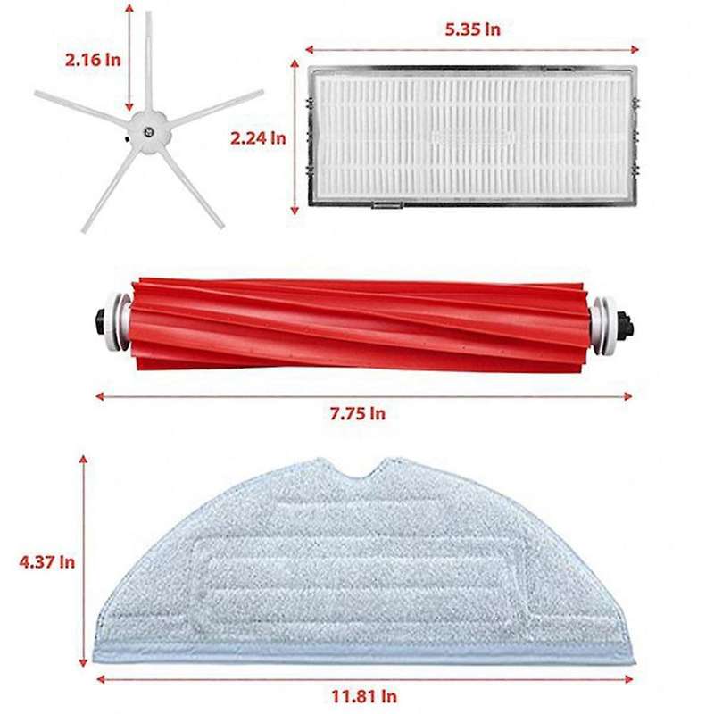 Hepa Filter Rubber Main Brush Mop Cloth Pads Side Brush Accessories