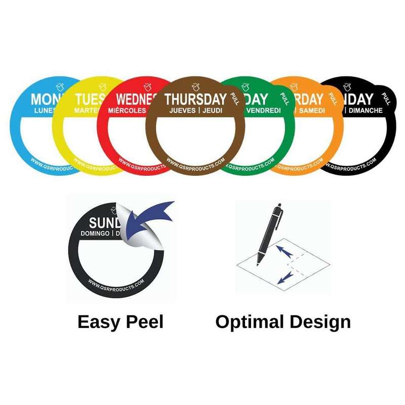 Monday-sunday Striking Writing Labels Stickers Peel-off Labels