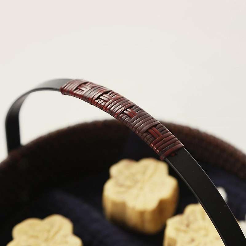 Chinese Style Natural Rattan Storage Box for Tea Set L