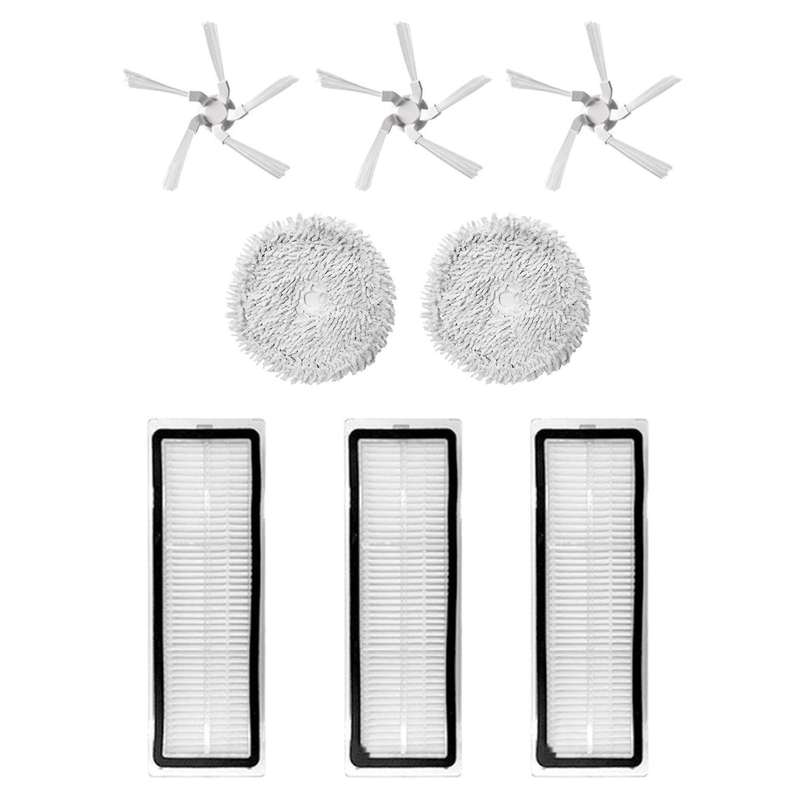 8pcs for Xiaomi Dreame W10 Robotic Hepa Filter Mop Cloth Side Brush