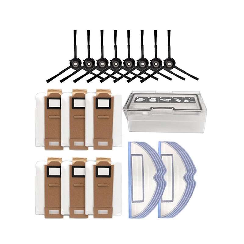 25pcs for Roborock G10/t7splus Side Brush Filter Screen Rag Dust Box
