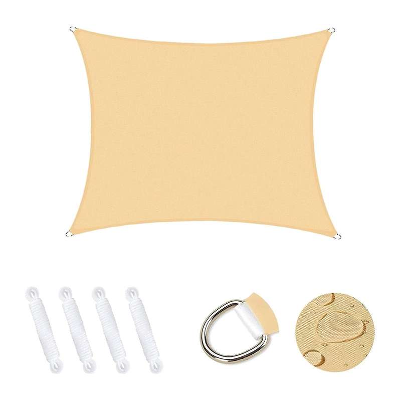 Waterproof Sun Shade Sail, for Outdoor (2.5x3 Meter,beige Yellow)