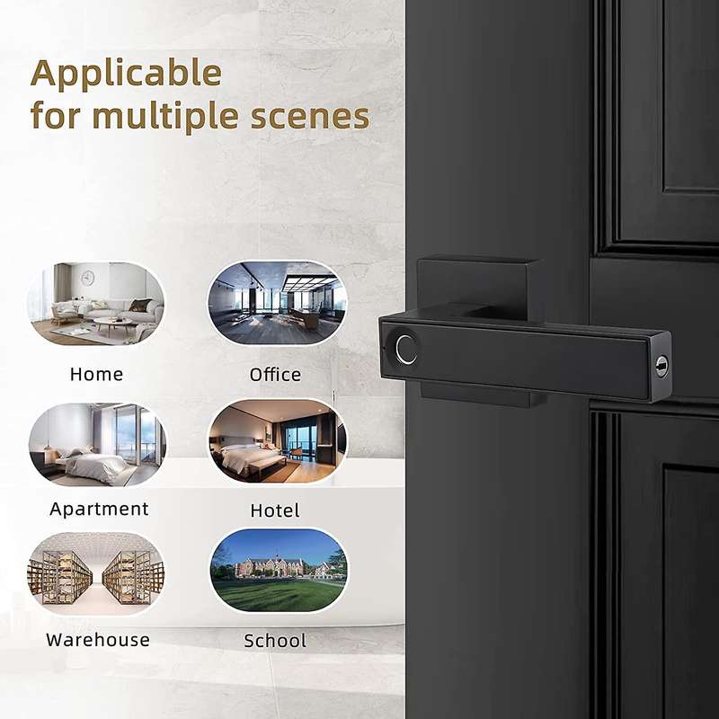Smart Fingerprint Door Lock,keyless Entry Door Lock,square Keyhole