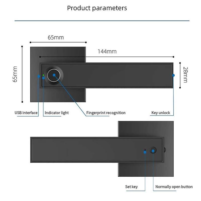 Smart Fingerprint Door Lock,keyless Entry Door Lock,square Keyhole