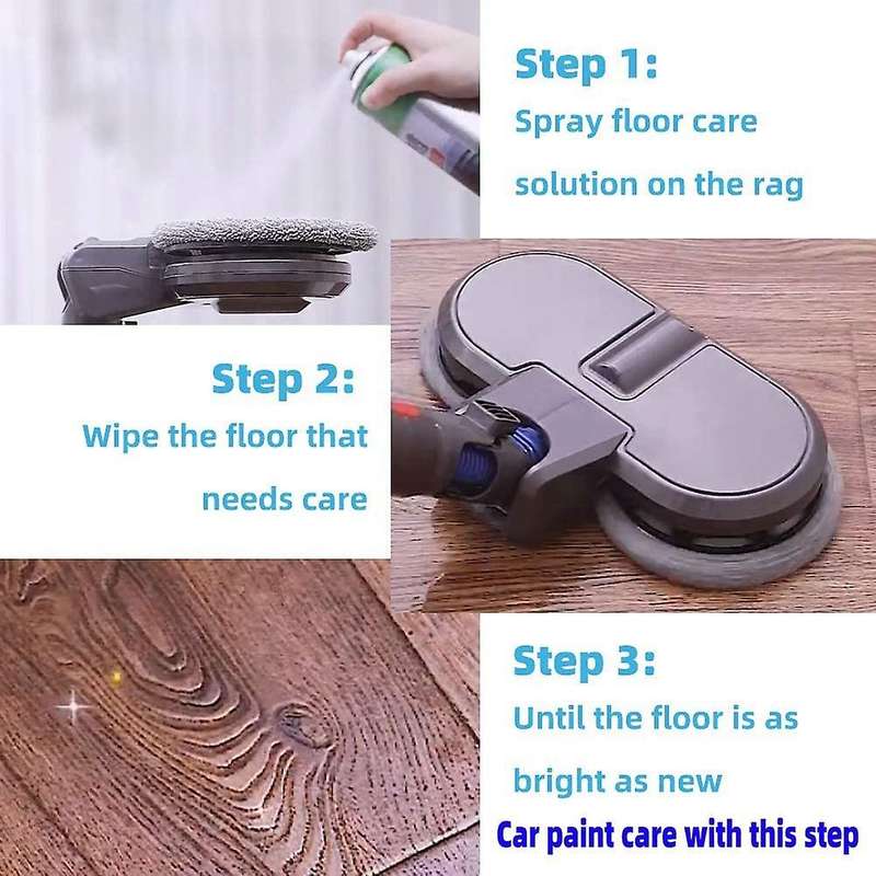 Electric Mop Brush Head with 3 Pairs Of Mop Pads