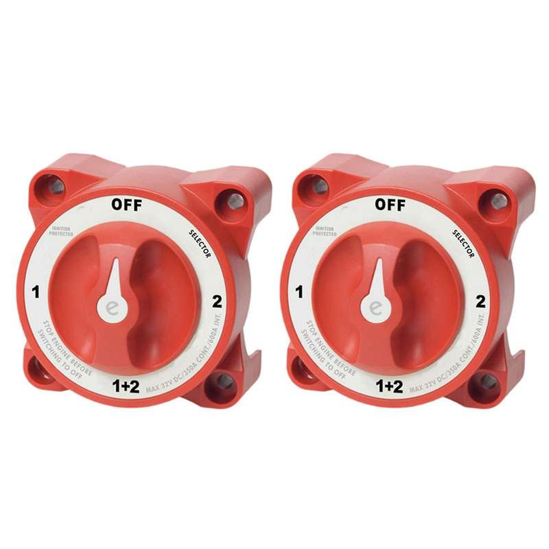 4 Position 32v 350 Amp E-series Boat Dual Battery Isolator Switches