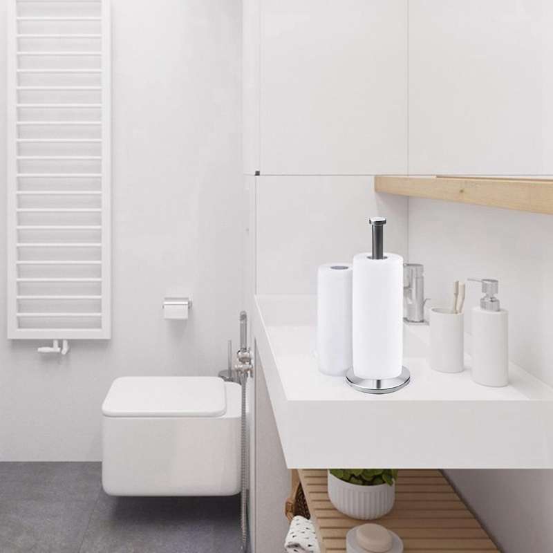 Stainless Steel Roll Rack Kitchen Tissue Holder Toilet Paper Stand