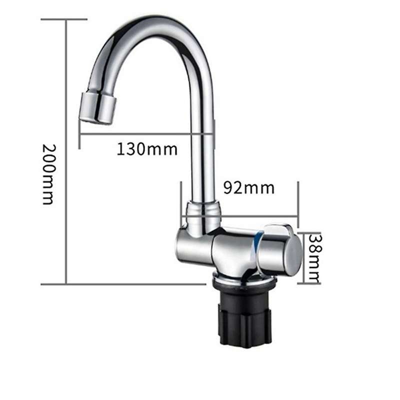 Foldable Kitchen Faucet Single Handle Cold & Hot Water Faucet for Rv