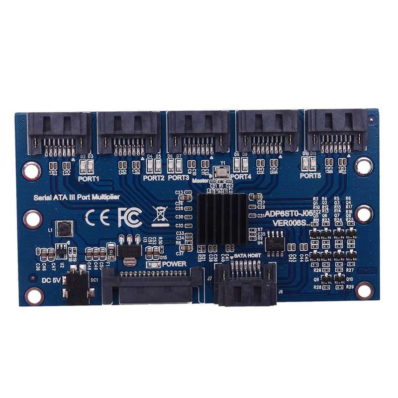 2x Controller Card Motherboard Sata Expansion Card 1 to 5 Port