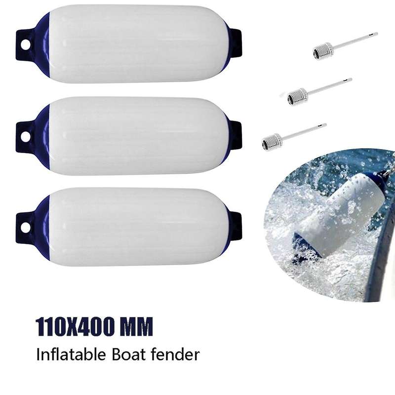 3pcs Inflatable Pvc Anchor Bumper Marine Boat Fender(4.5x16 Inch)