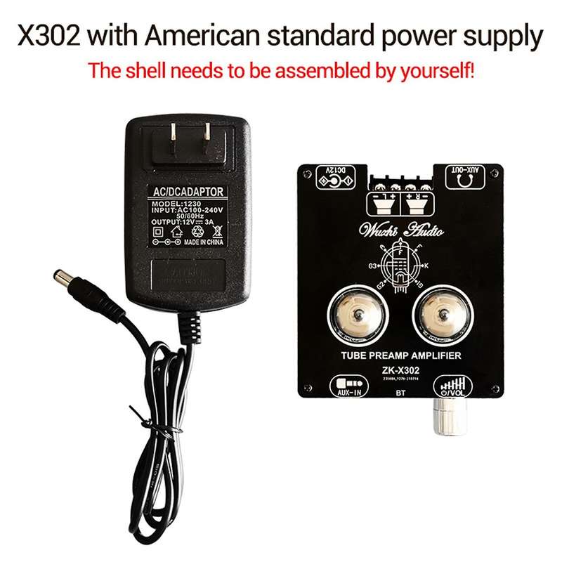 Zk-x302 Bluetooth 5.0 Tube Amplifier Module 6j1 Tube Module Us Plug