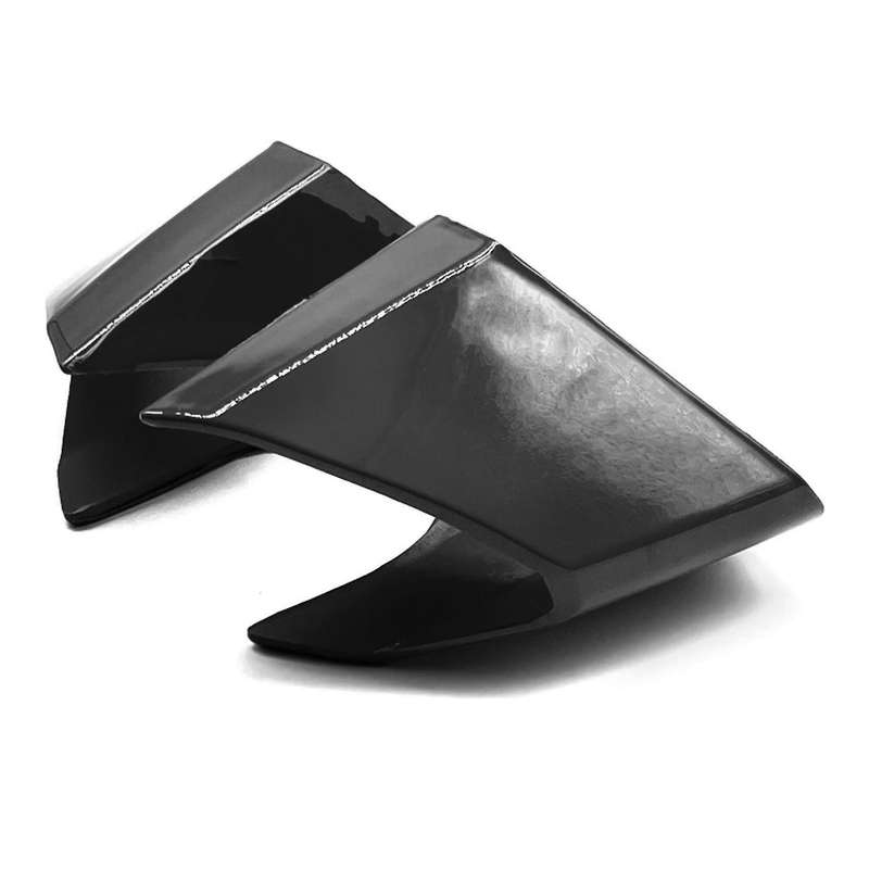 2pcs Black Motorcycle Wing Protector Fairing Winglets Fin Trim Cover