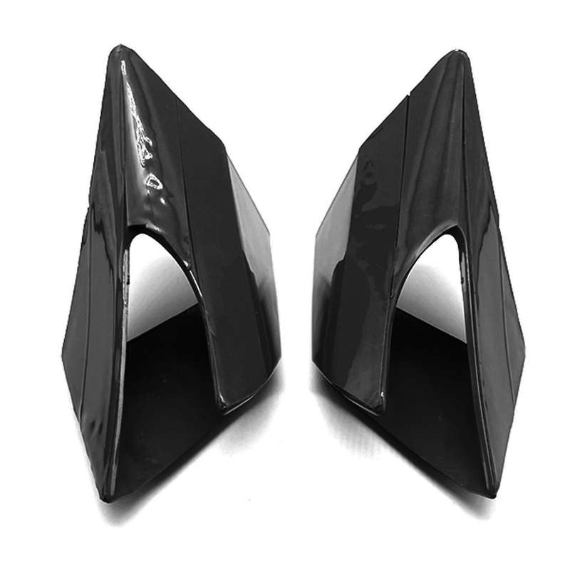 2pcs Black Motorcycle Wing Protector Fairing Winglets Fin Trim Cover