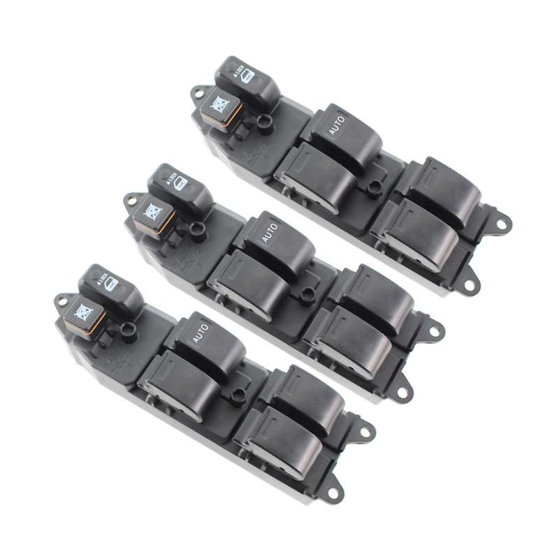 3x Power Window Master Switch for Toyota Vios Zze121 Camry Rhd