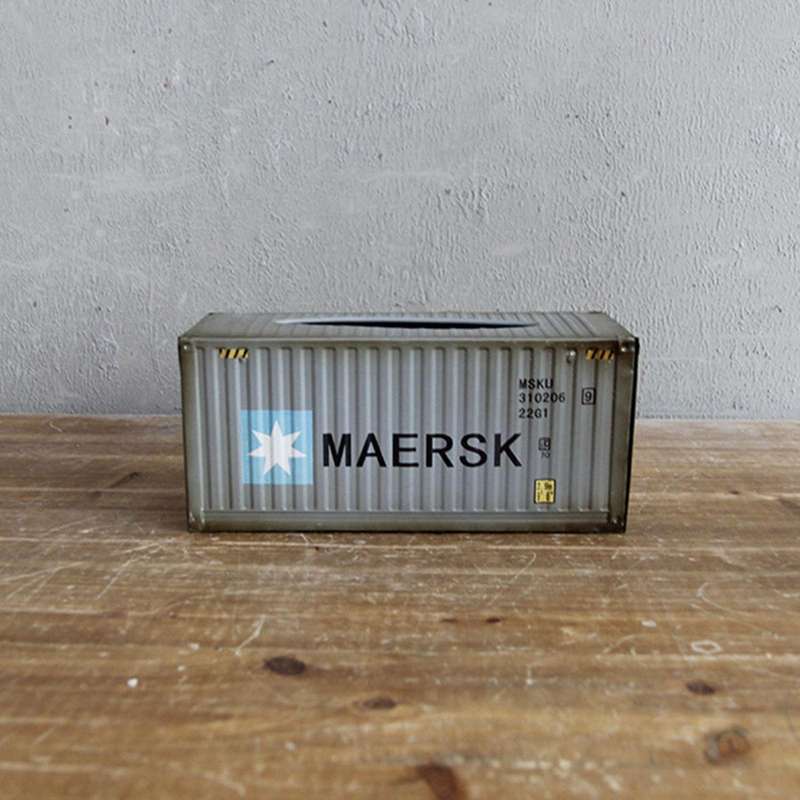 Retro Creative Container Design Iron Tissue Box Gray