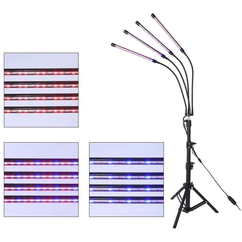Plant Grow Light with Stand 80w with Red Blue Led Bulbs for Plants