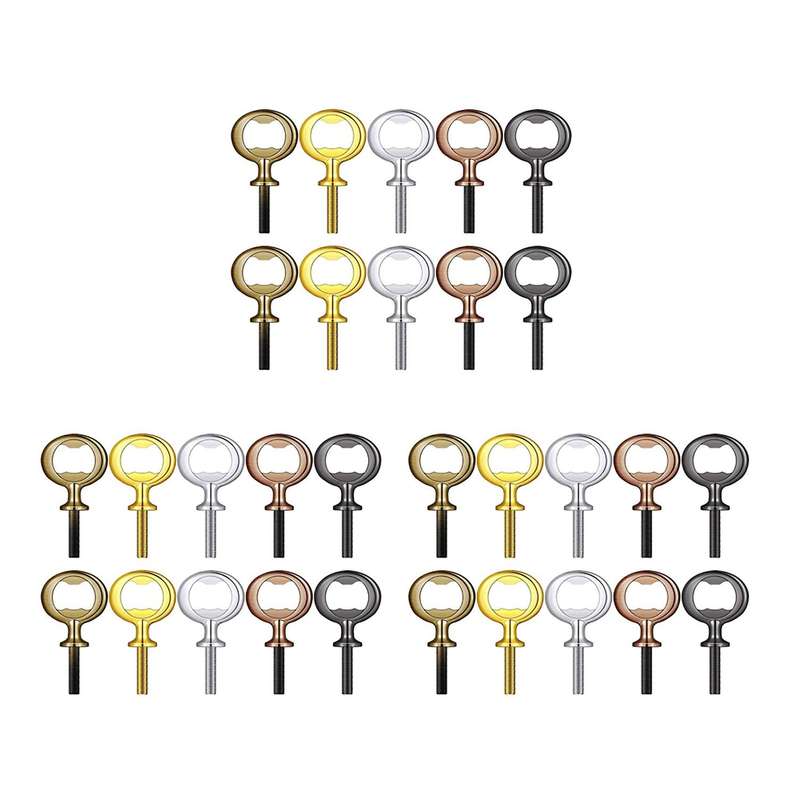 30pcs Bottle Opener Blanks Stainless Steel Bottle Opener Inserts Kit