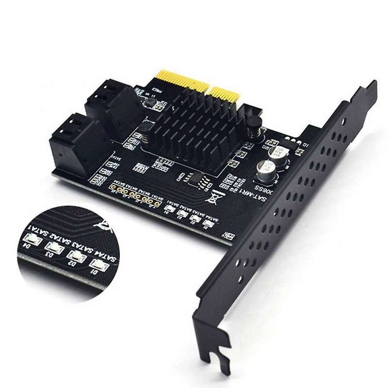 Sata Pci-e4 Ports Expansion Card Sata Controller Card Pci to Sata 3.0
