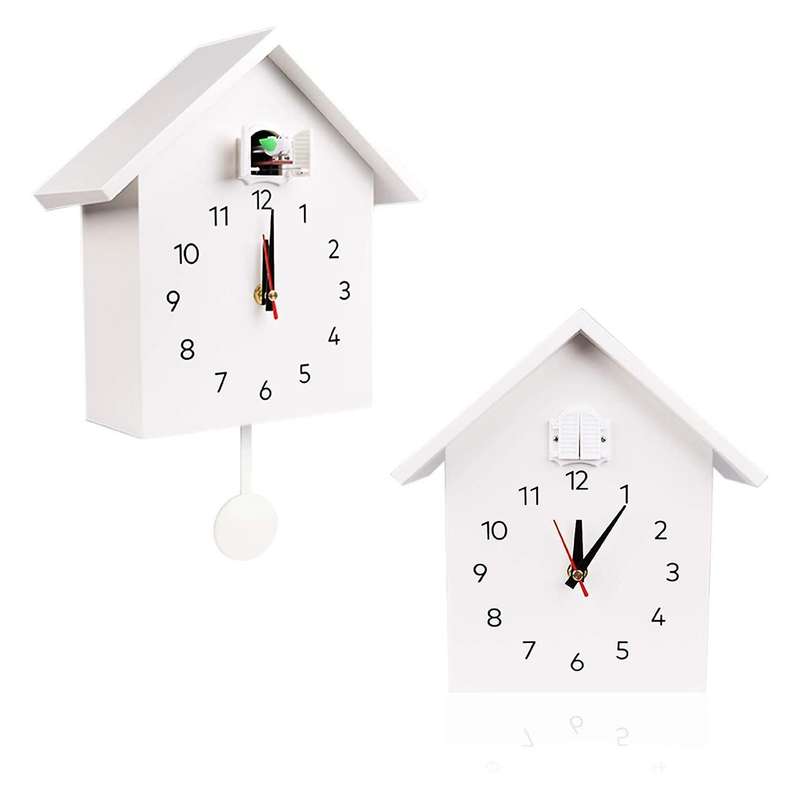 Quartz Wall Clock Modern Bird Hanging Watch Decoration Alarm Clocks D