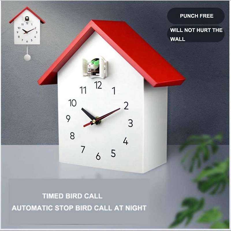 Quartz Wall Clock Modern Bird Hanging Watch Decoration Alarm Clocks B