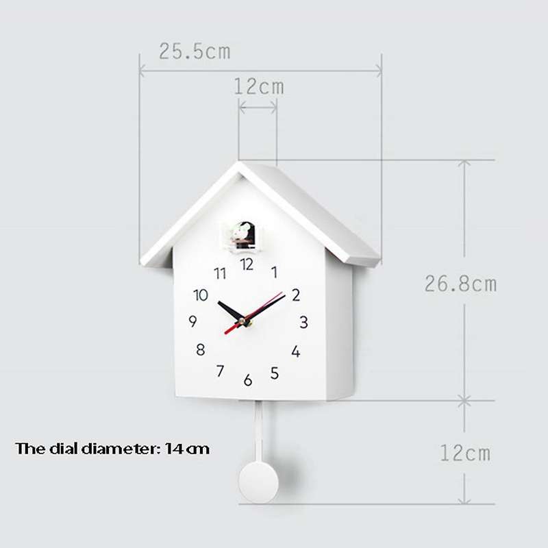 Quartz Wall Clock Modern Bird Hanging Watch Decoration Alarm Clocks A